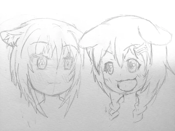 ゲーム中のふたり。
「見てみて!!おかゆー!」
「見てるよ。ころさ～ん」
#できたてころね
#絵かゆ 