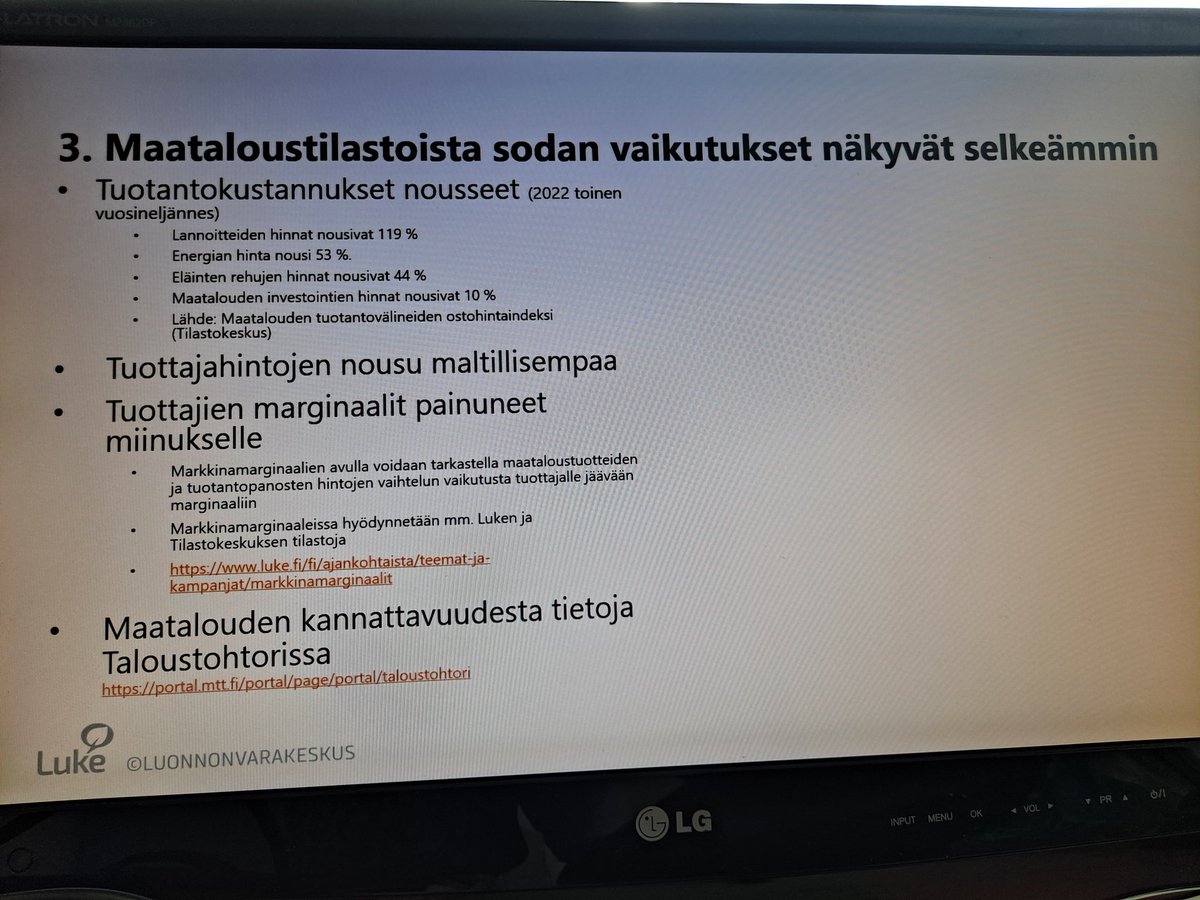 Venäjän hyökkäys Ukrainaan -webinaarissa <a href="/LukeFinland/">Luonnonvarakeskus</a> Esa Katajamäki kertoo vaikutuksista maa-, metsä- ja kalatalouteen. <a href="/Tilastokeskus/">Tilastokeskus</a> #TilastojenÄärellä