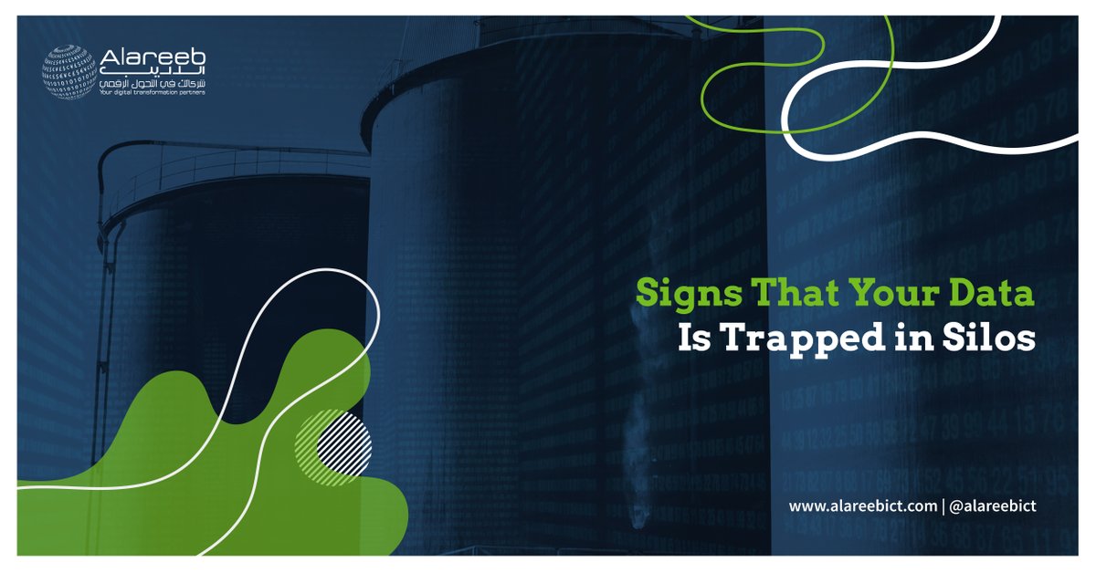 alareebict's tweet photo. Here are 3 signs that your #data is trapped in silos:
-You are still relying on low-maturity, self-service tools and spreadsheets
-You can’t access data quickly enough to turn it into real market value
-You have a disconnect between business and IT and a lack of a data culture https://t.co/SrTaduVN1L