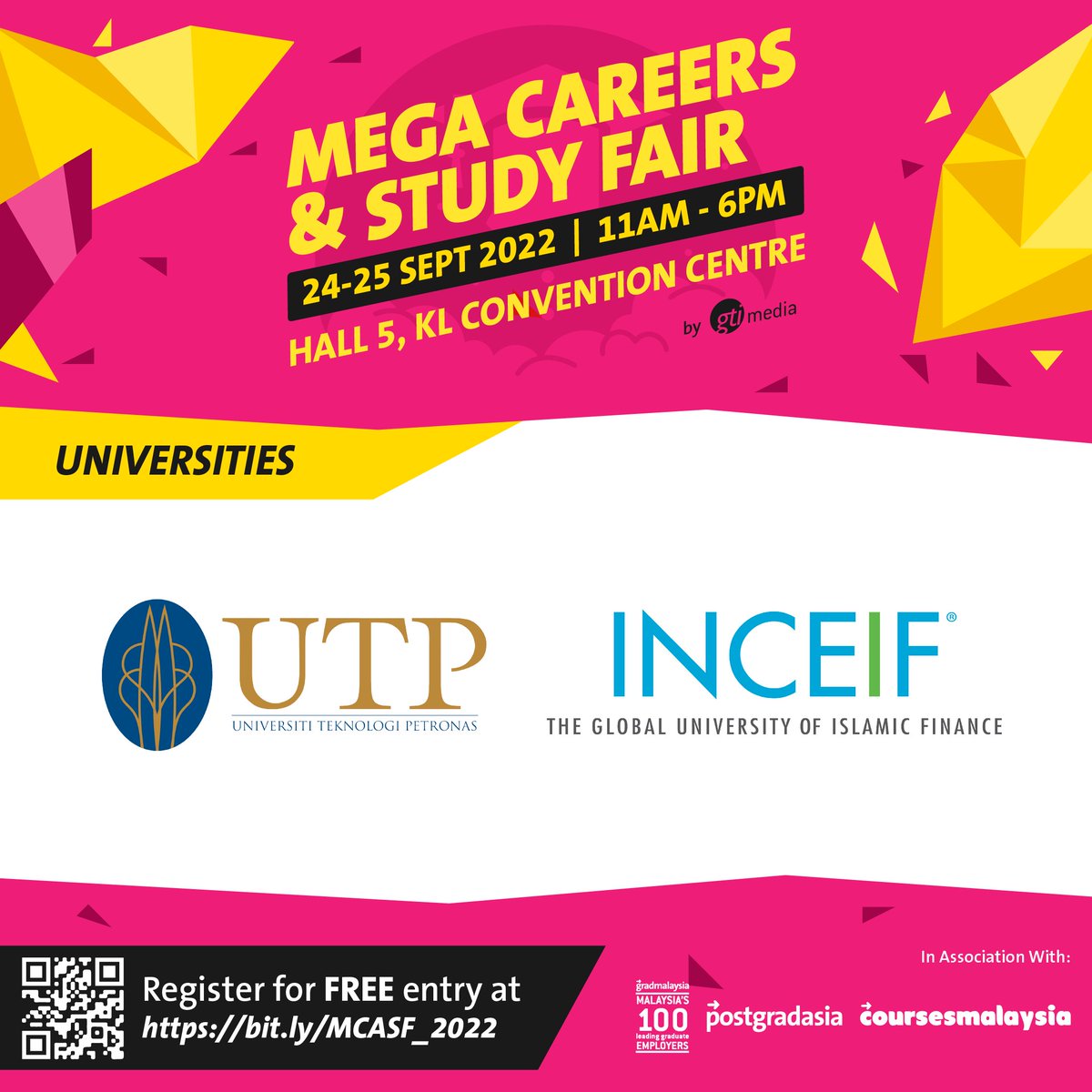 gradmalaysiaMY's tweet image. There is no better way to know than to ask the universities directly! At MCASF, there will be representatives who will help illustrate to you your life in their respective universities.

Register now at bit.ly/MCASF_2022

#postgradasia #studyfair #educationfair #nowhiring