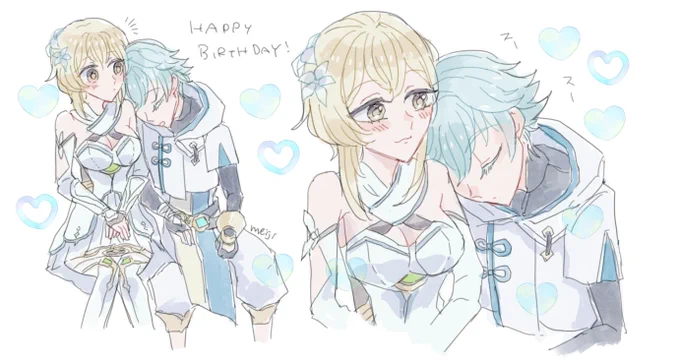 重雲くん、お誕生日おめでとうゆっくり休んでね〜#重蛍 #chonglumi 