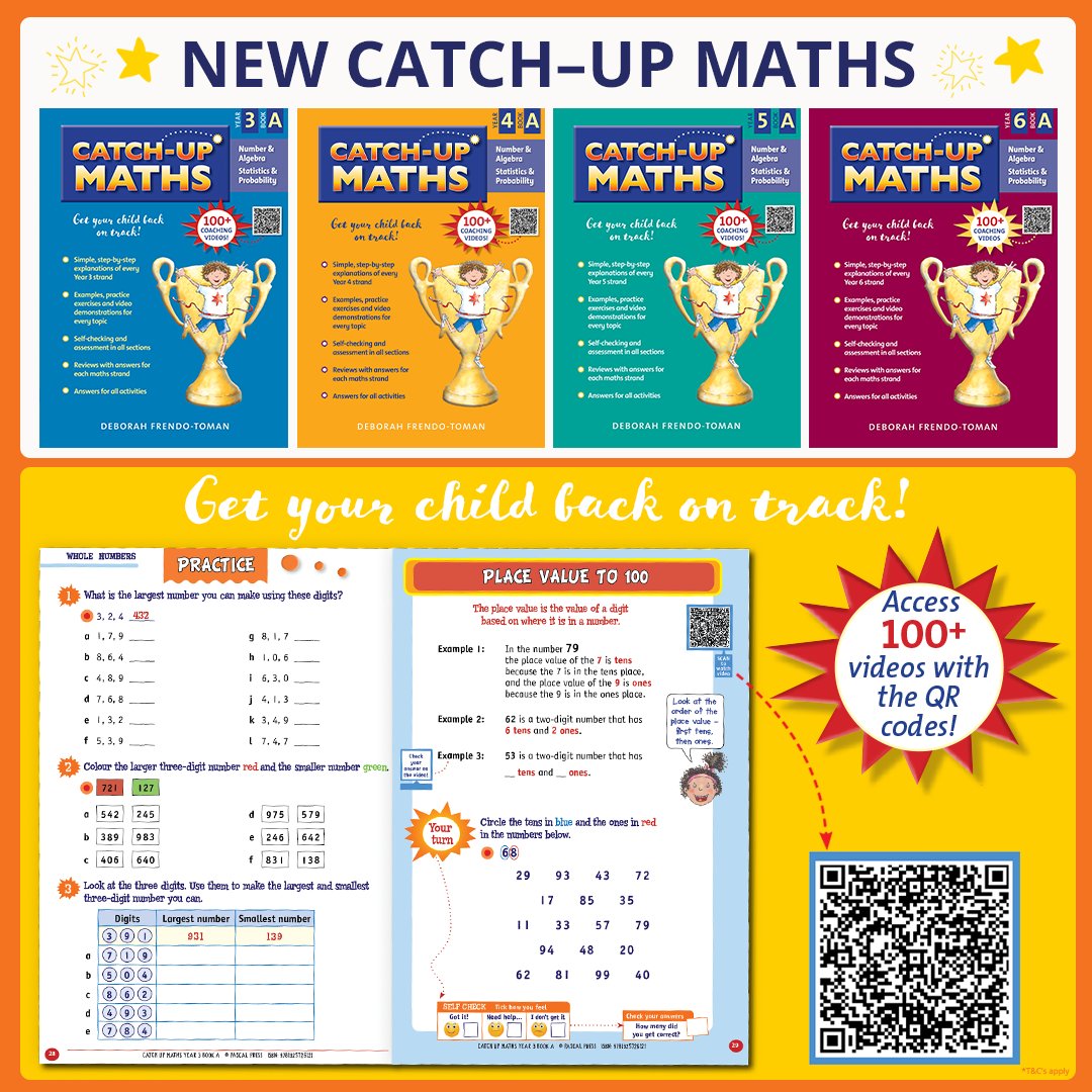 PressPascal's tweet image. The NEW CATCH-UP MATHS series is here! 📝 Get your child back on track NOW! Click to explore this brand new range. hubs.li/Q01lJkvn0

#pascalpress #catchupmaths #catchup #maths #mathematics #qrcode #ineractive #engaging #revision #study #practice