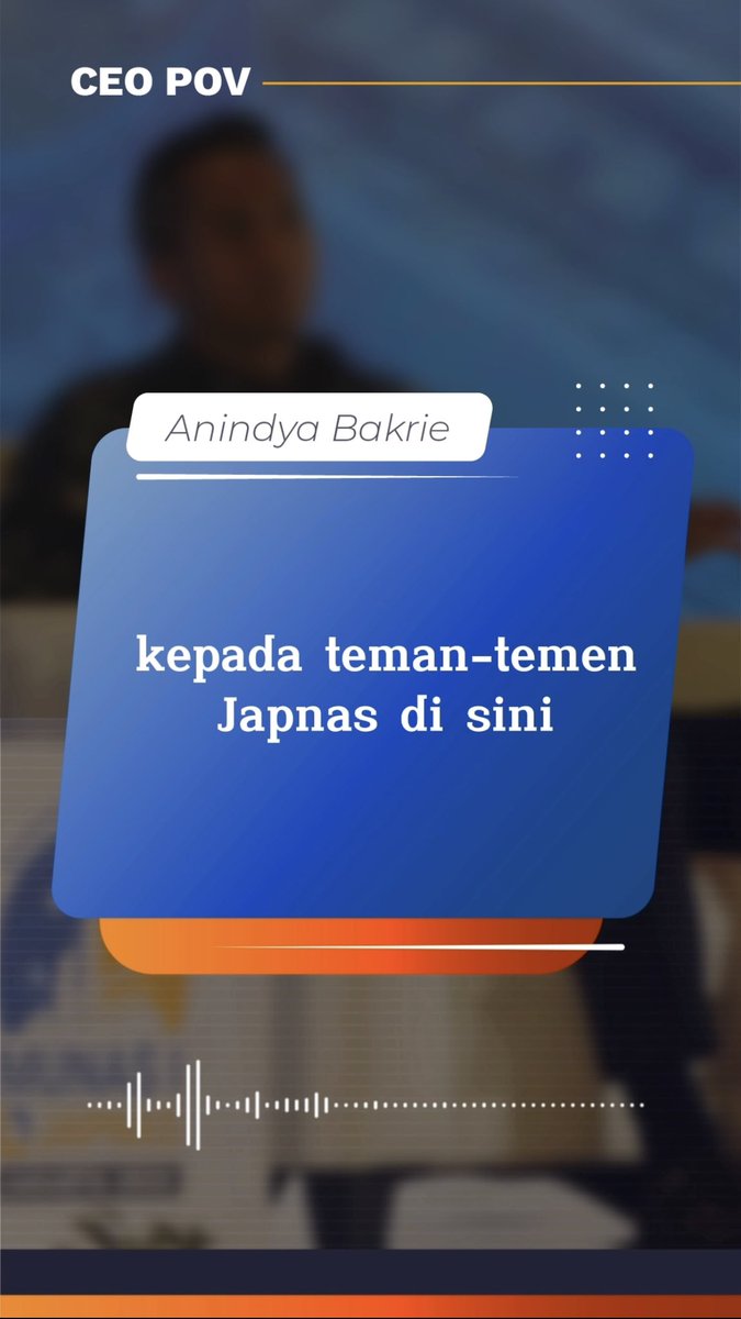 anindyabakrie's tweet photo. Beberapa waktu lalu saya berkesempatan menyemangati para pengusaha yang hadir di acara Musyawarah Nasional Jaringan Pengusaha Nasional (Japnas).
Saya sampaikan kepada teman-teman agar jangan takut untuk selalu mencoba.
#CEOPOV #Japnas #Pengusaha #entrepreneur https://t.co/KHecaCOp2a