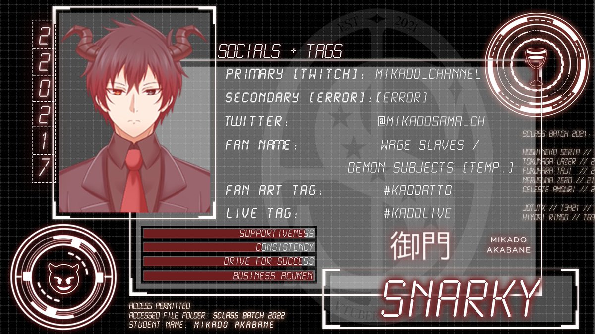 SClassPH's tweet image. S-Coolmates, are you ready to live your new life under his dominion? Our second member of #SClass22, your local ”seiso” demon lord @Mikadosama_ch has arrived with the goal of world domination!

Catch him reign supreme in his streams via Twitch!
twitch.tv/mikado_channel