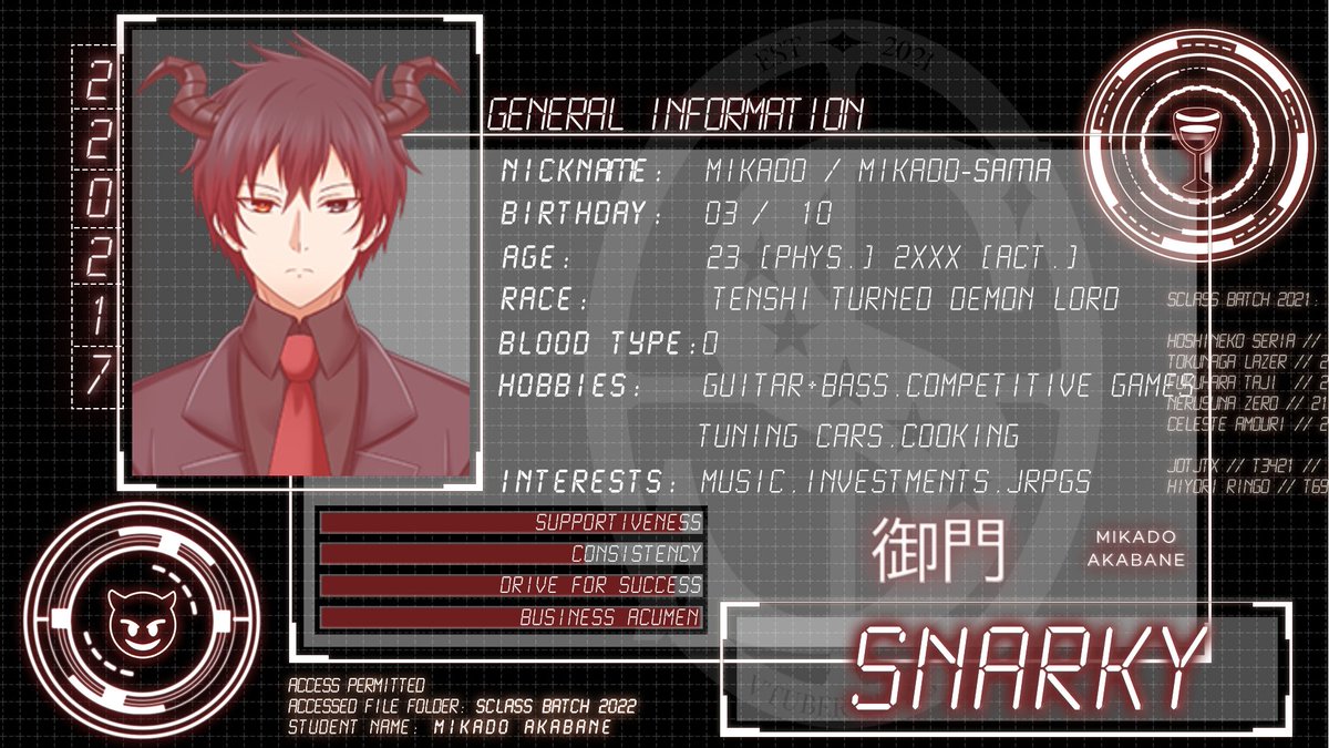 SClassPH's tweet image. S-Coolmates, are you ready to live your new life under his dominion? Our second member of #SClass22, your local ”seiso” demon lord @Mikadosama_ch has arrived with the goal of world domination!

Catch him reign supreme in his streams via Twitch!
twitch.tv/mikado_channel