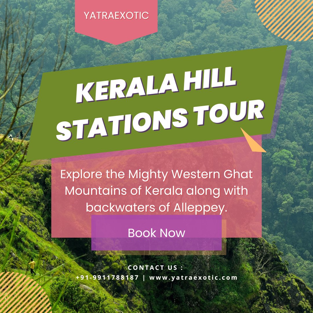 ExoticYatra's tweet photo. #keralatourism #keralatours #explorekerala #incredibleindia #indiafamilytravel #familyvacationsinindia #visitindia #triptoindia #kerala

To book or customize a trip to Kerala
Call +91-9911788187 or email info@yatraexotic.com
https://t.co/lR9dsXiWPn https://t.co/GsKG7dQ6OL