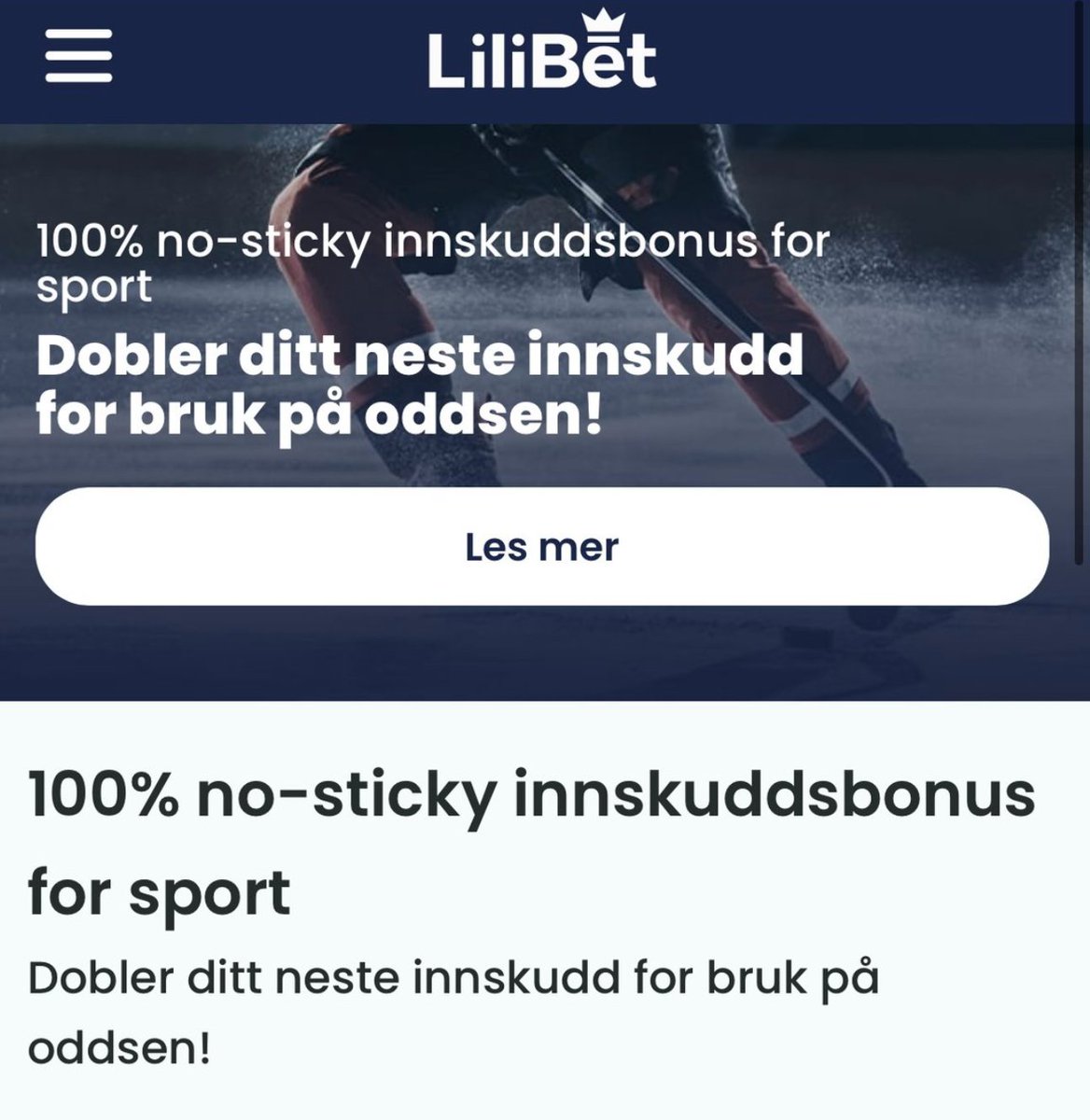 🗣️Markedets beste oddsbonus?🥰

Lenge siden du har spilt hos oss? Send meg en melding! Ikke bruker hos Lilibet enda? Få 200kr gratis, registrere deg via linken her VIPSpiller.no! Send meg en melding etter.

Konkurranse
✅Retweet + følg oss

500kr cashbonus til 5 stk!🤩