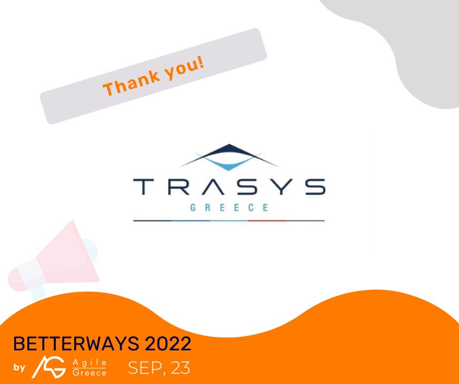 AgileGreeceOrg (@agilegreeceorg) on Twitter photo Thank you <a href="/TrasysGreece/">Trasys Greece</a> for supporting #betterways2022. Trasys Greece helps Public and Corporate organizations meet their strategic objectives through IT solutions since 2004.
Talk with them at their booth about their broad portfolio of services. 👉 betterways.gr Thank you <a href="/TrasysGreece/">Trasys Greece</a> for supporting #betterways2022. Trasys Greece helps Public and Corporate organizations meet their strategic objectives through IT solutions since 2004.
Talk with them at their booth about their broad portfolio of services. 👉 betterways.gr