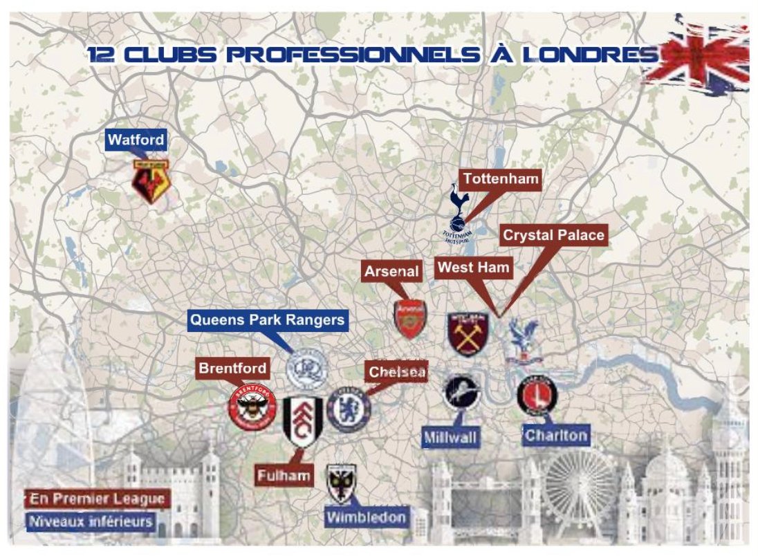 Clubs Londres Foot Arriba 49+ imagen carte des clubs de foot londres - fr.thptnganamst.edu.vn