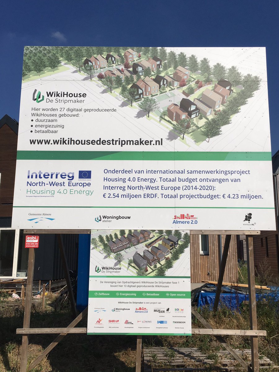 CultureMK's tweet photo. Visit to #stripmaker #wikihouse development of 27 self builds in Almere Buiten #AlmereCity #peoplemakeacity https://t.co/GYeS5QQN00