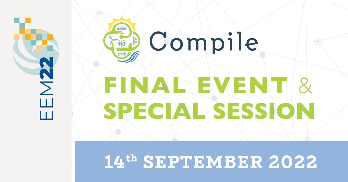 📌Join the #COMPILE Final Event on September 14th! The event is part of the #EEM22 conference in #Ljubljana, Slovenia! 

The #work and #outcomes will be preseted by all partners. ⚡️♻️📉

Read more and reserve your spot here: lnkd.in/d7jekGjh.
#FreeOfCharge