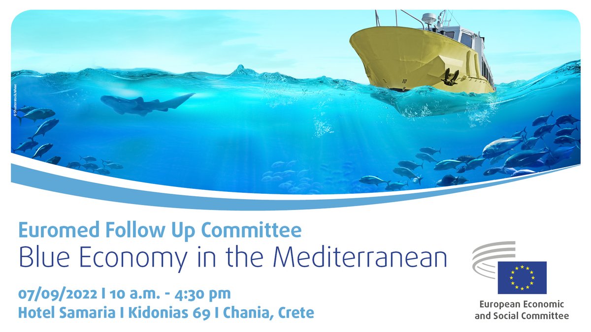 🗣️ In #Chania today 👉Members of @EU_EESC #Euromed Follow Up Committee debate with inter-governmental Organizations & Academia 📚 
👉#job creation #tourism, #sustainablerecovery post #Covid19, #greentechnologies #Mediterranean