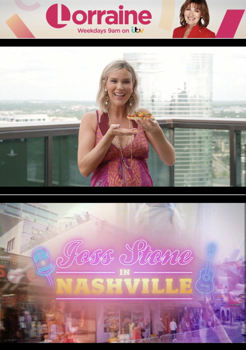 JossStone's tweet photo. Good morning 🇬🇧Tune into Lorraine (@ITV ) today at 9am to see the first part of @reallorraine 'Joss Stone in Nashville' whereby I will be visiting some of my favourite places and cooking some of my favourite dishes! 💜 https://t.co/TIWqml6Bi8