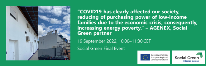 SocialGreenproj's tweet photo. Energy poverty is an increasing concern for many families across the EU. Register to join us on 19 September to discuss how AGENEX and others have found opportunities to tackle these crises and learn from one another at the Social Green final event. https://t.co/2C8jsCtp1j https://t.co/BoQZsiUHvD