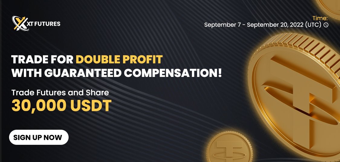Double Profits &amp; Loss Subsidies for Futures Traders.
Trade Futures and Share 30,000 USDT!🚀
 
⏰Time: Sep 7 - 20, 2022 (UTC)
✅Join Now: forms.gle/8rvfM16Mog9nL4…
 
1️⃣ Follow <a href="/XT_Futures/">XT.com Futures</a>
2️⃣ Join t.me/XT_Futures
3️⃣ Like, RT &amp; Tag 3 friends
 
#XT_Futures #Trading #XT