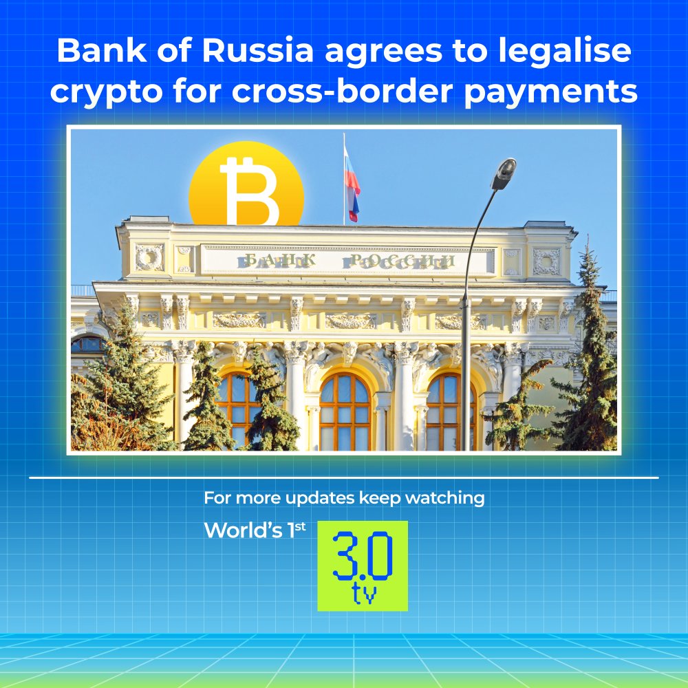 reallive3tv's tweet photo. Bank of Russia Ready to Legalize Crypto Mining If Miners Sell Minted Coins Abroad
.
.
Get live update's on Crypto related News 👇
📱Download App: https://t.co/D7zYtSwTxk
.
.
🏷️ #live3tv #3verse #russia #borderpayments #russiacrypto #cryptolegalization #cryptomining #cryptotrader https://t.co/E5G0JjhZg4