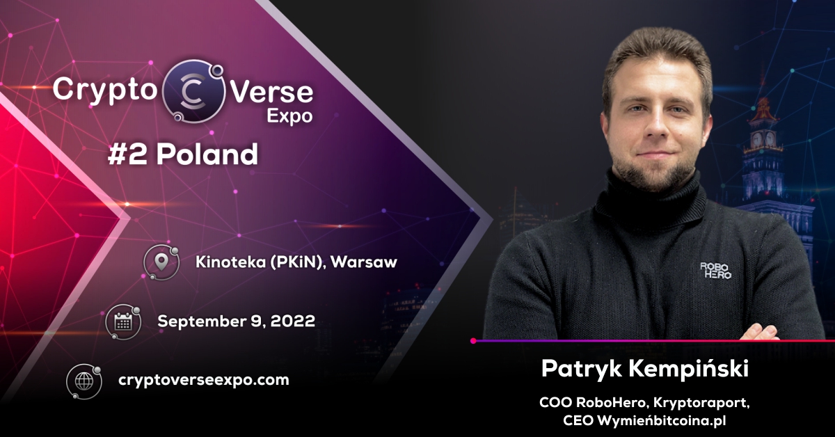 CryptoverseExpo's tweet photo. We’re delighted to announce our speaker Patryk Kempiński @KempinskiPatryk!

CEO of WeMakeIt marketing agency. In the blockchain industry known as a co-founder of #cryptocurrency exchanges https://t.co/t624UOXlg4, KryptoRaport YouTube Channel, and @RoboHero_io mobile game. https://t.co/J9EUAhdIdb