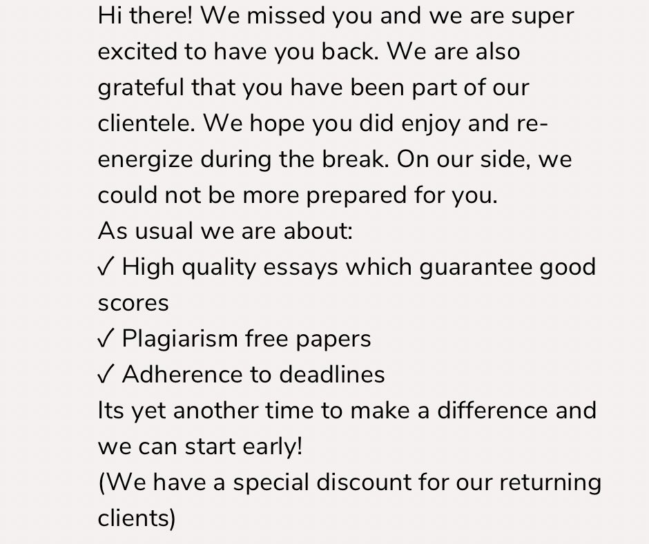 perfectionwrite's tweet image. Welcome back