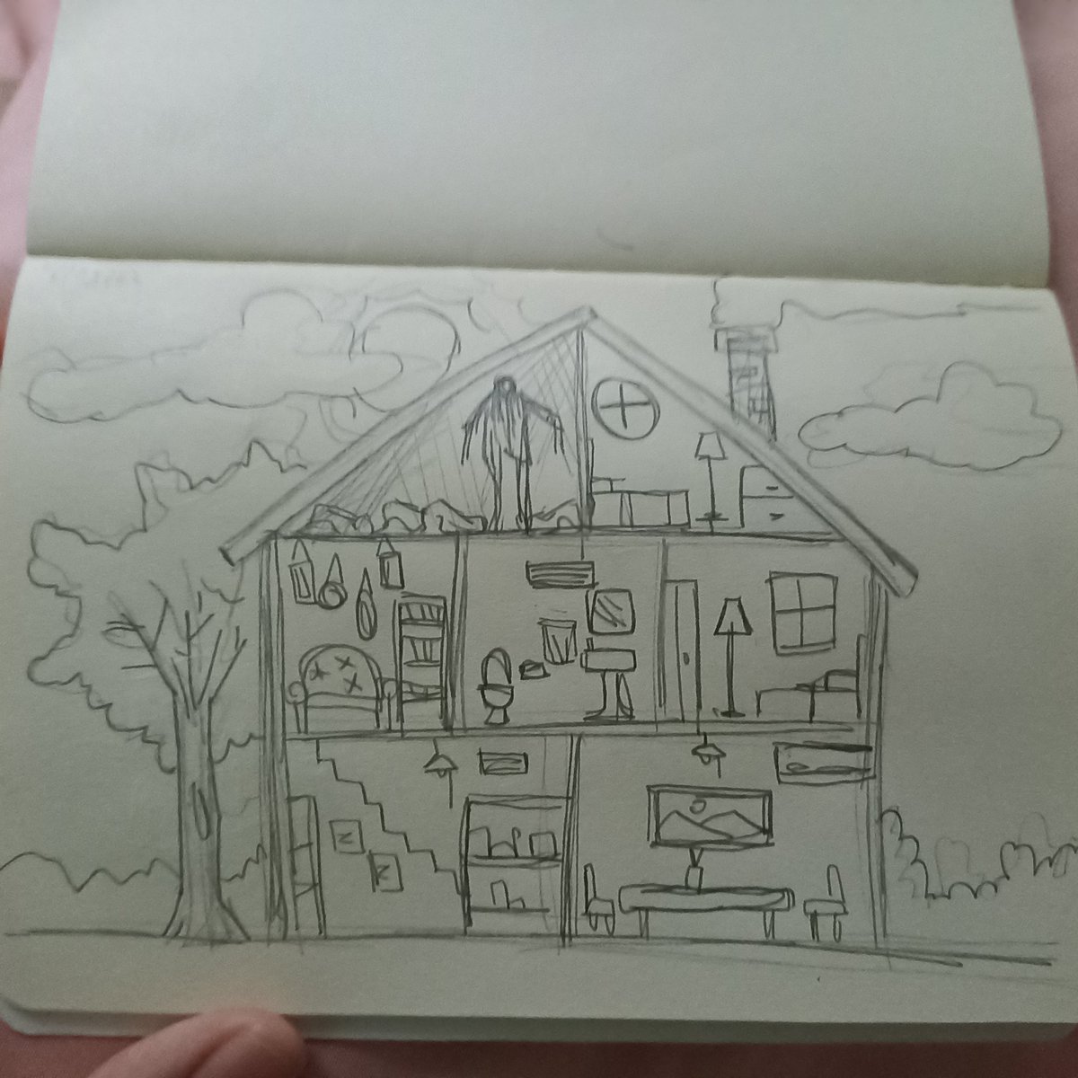 art! abis nyuruh anak tetangga gambar rumahnya terus dia bikin ini