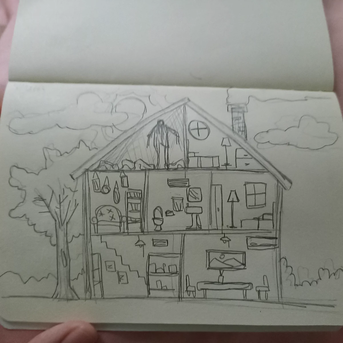 art! abis nyuruh anak tetangga gambar rumahnya terus dia bikin ini 