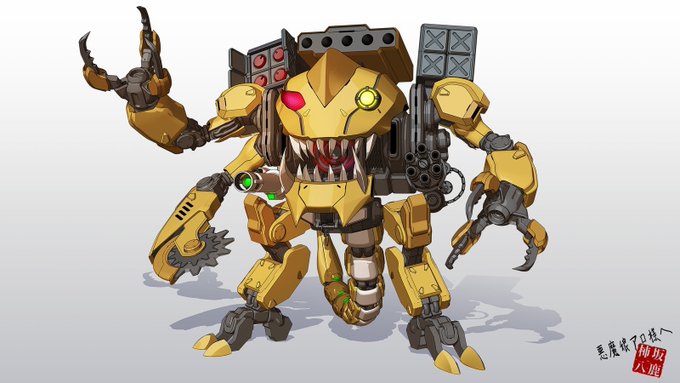 Dr.ワズリンの小型護衛機
戦場の掃除や部品の回収によく使われます
集めた部品で自己修復できる

※イラストは柿坂(KAXAK)八鹿先生( @kaxak8 )に製作して頂きました 