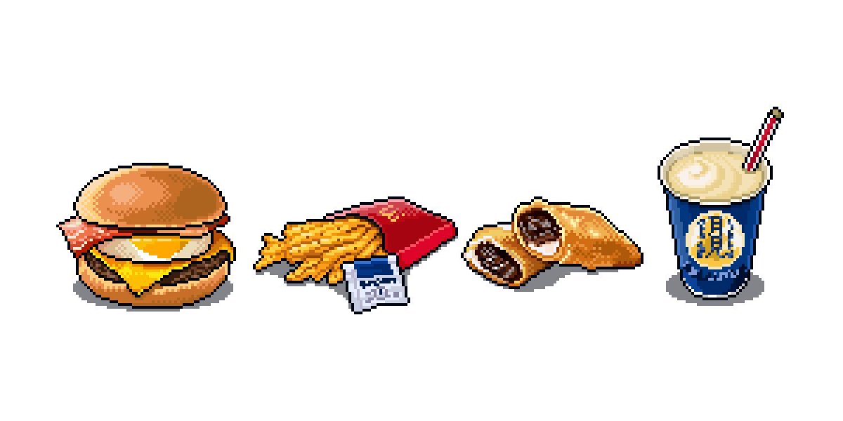 「食べよ#pixelart#月見バーガー 」|fuzukiのイラスト
