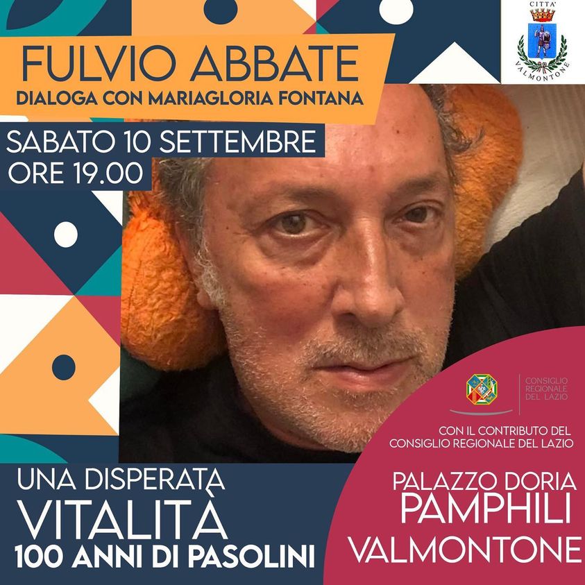 Ci vediamo sabato a Valmontone, Roma, per raccontare "Quando c'era Pasolini" di Fulvio Abbate. #Pasolini <a href="/BaldiniCastoldi/">Baldini+Castoldi</a> <a href="/LucaUxxx/">Luca Ussìa</a> #fulvioabbate <a href="/vergovich/">Francesco Vergovich</a> <a href="/ragionecarnale/">@mariagloriafontana</a>