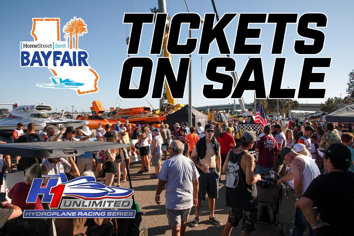 Get your tickets for the @HomeStreetBank <a href="/SD_Bayfair/">San Diego Bayfair</a> 
here! 
🎟️🎟️🎟️👉bit.ly/3BjGSps

#H1Unlimited // #BillMunceyCup