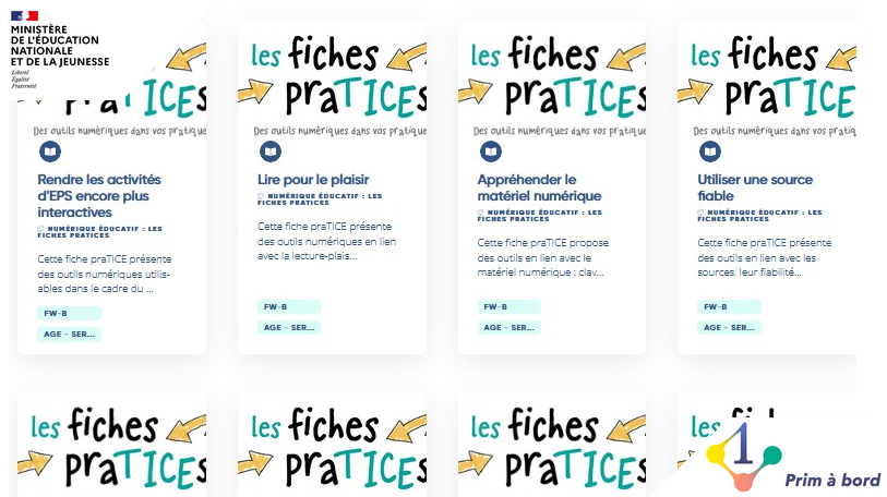 prim_edu_num's tweet photo. Cycles 1⃣, 2⃣ et 3⃣ | Se former
📌 Les fiches praTICEs, une sélection d’outils numériques pour un usage pédagogique
▶️ https://t.co/CpYHUXMWCw
✅ Une synthèse d'usages
✅ Des propositions d'outils
✅ Des conseils pratiques et points de vigilance https://t.co/pDj1YRvJzM