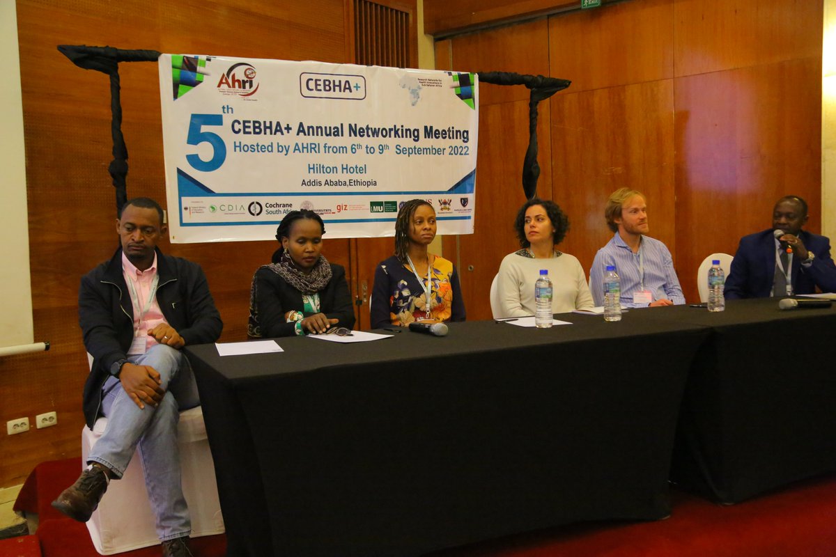 Cebha01's tweet photo. Different CEBHA+ #ResearchTask teams presented outputs, challenges, lessons learnt and next steps. 
Day was filled with #CapacityBuilding, #IntegratedKnowledgeTranslation, #Networking presentations. We were introduced to IKT quiz where @Talitha_mpando emerged winner (6/7) https://t.co/kqiBQFkaus