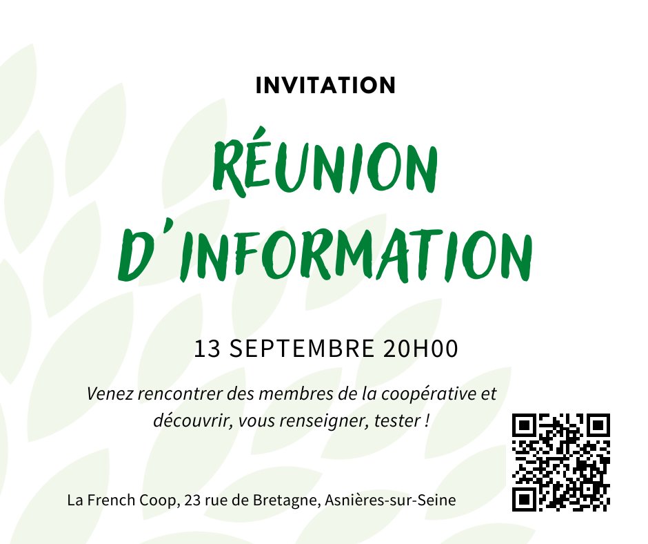 Venez découvrir le fonctionnement et les produits de la <a href="/FrenchCoop/">LesAmisdelaFrenchCoop</a> on vous accueille avec plaisir le mardi 13 au soir! #epiceriecooperative #alimentationdurable #asnieres