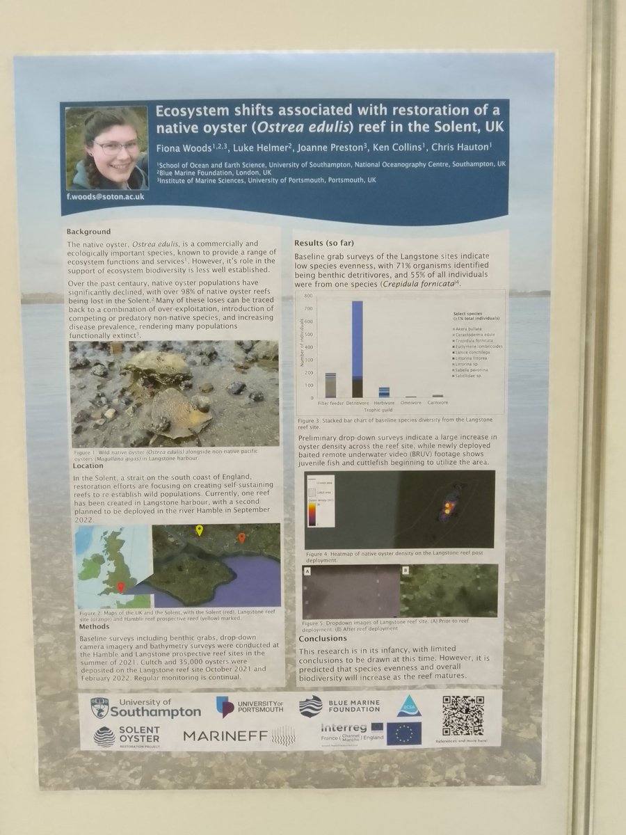 Fiona Woods (@fiona_woods98) on Twitter photo Posters up at #ECSA59, come find me if you want to know about #nativeoyster #reef restoration 🦪🦀🐟
<a href="/marineffproject/">Marineff Project</a> <a href="/UoPMarineBiol/">UoP Marine Biology</a> <a href="/solentnative/">Solent Oyster Restoration Project</a> Posters up at #ECSA59, come find me if you want to know about #nativeoyster #reef restoration 🦪🦀🐟
<a href="/marineffproject/">Marineff Project</a> <a href="/UoPMarineBiol/">UoP Marine Biology</a> <a href="/solentnative/">Solent Oyster Restoration Project</a>