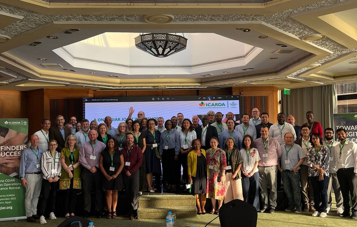 ICARDA's tweet photo. β¨ In the light of #One_CGIAR transition, @CGIAR staff from all over the world are gathered in Cairo for The global #One_CGIAR Digital & Data and Business Operations & Finance teams joint workshop with the presence of Regional and Global Directors. https://t.co/lJETq3Hs0f