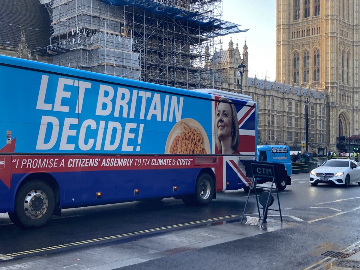 labourlewis's tweet photo. Do my eyes deceive me?! A climate assembly?? Just seen in Westminster @trussliz https://t.co/DQl8SgVEQv