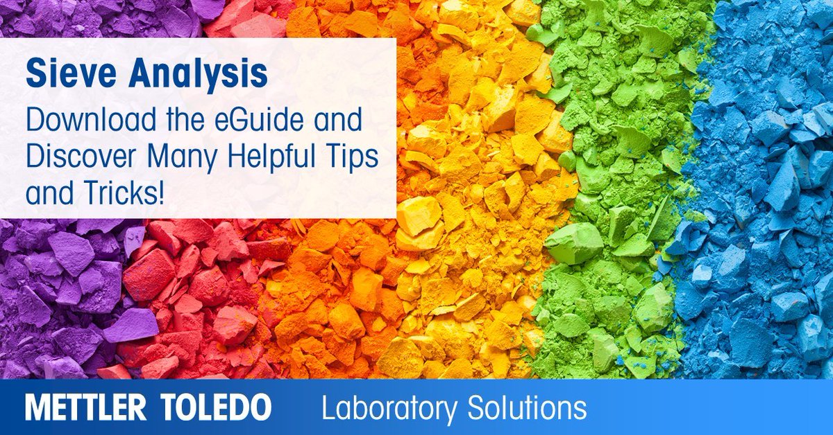 mettlertoledo's tweet photo. #SieveAnalysis | Is sieve analysis a common task in your #laboratory❓ Learn how to perform it in a ✔️ better, ✔️ quicker, and ✔️ more efficient way❕ Download our 📑 eGuide and discover best practices for the determination of #ParticleSizeDistribution and https://t.co/ta27VmgTqX https://t.co/NKXvFrp67T