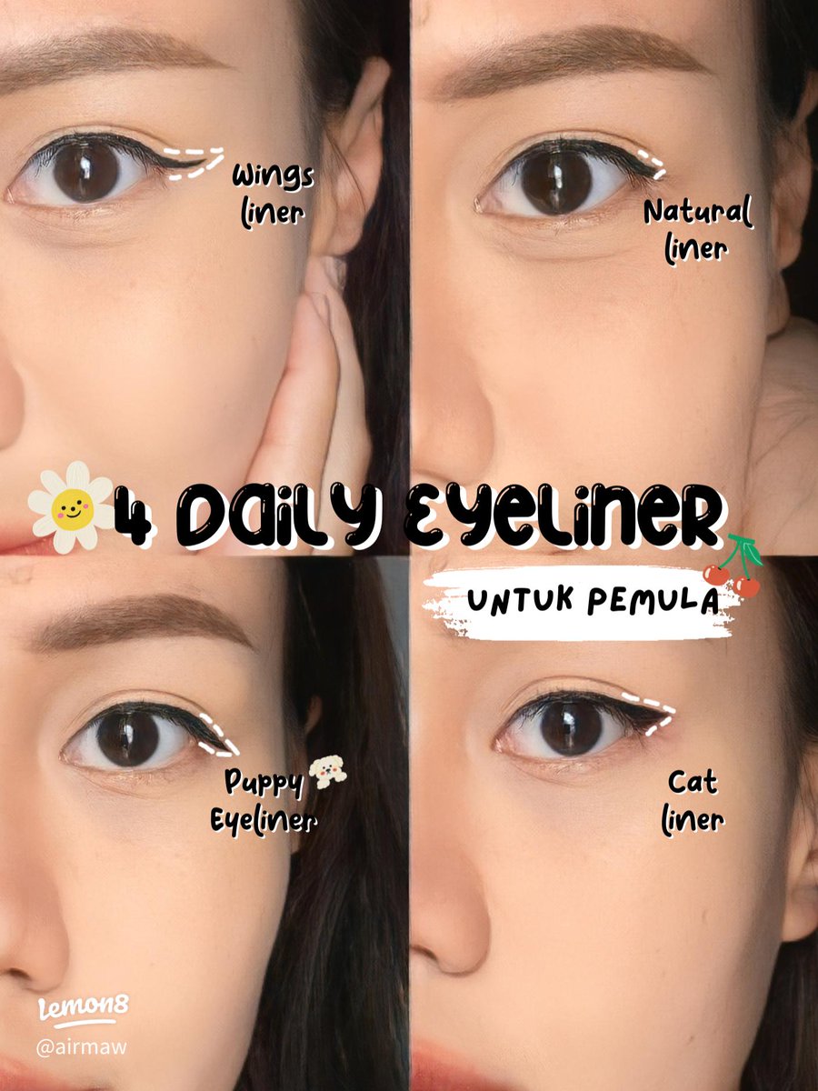 IndonesiaLemon8's tweet photo. Tutorial 4 Bentuk Eyeliner Untuk Pemula 🔅

A Thread - tips untuk menyiasati mata kecil kamu!! 🙀🙀

Pakai eyeliner tipis kalo keluar rumah, ke kantor atau hangout, beberapa bentuk ini bisa kamu coba untuk dipake daily juga 🫶🏻

#lemon8indonesia #Lemon8 
#racunmakeup #makeup https://t.co/Bsd4NMF8p1