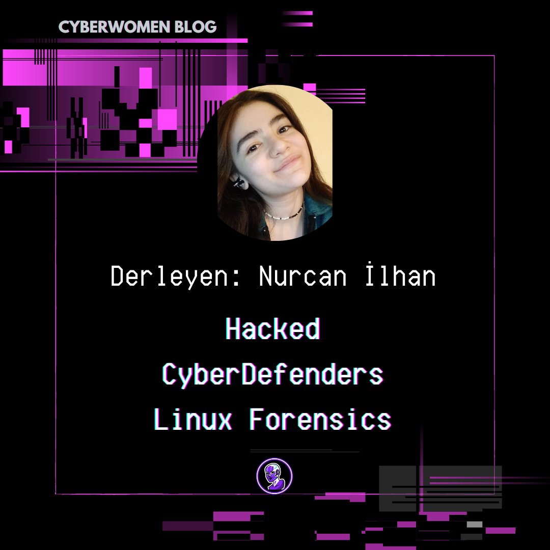 Yeni çıktı, sıcak sıcak!
Nurcan, Gönül ve Emir'in çözüp Nurcan İlhan'ın derlediği Linux Forensics Analizini CyberWomen Blog'dan okuyabilirsiniz!
bit.ly/3Bkq1Tx
