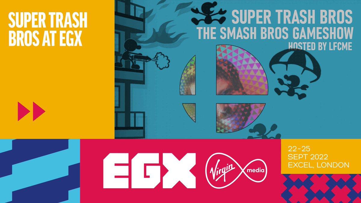 EGX's tweet photo. Are you the complete Smash Bros package? Do you know your techs from your Tabuu?

Come to witness and participate in a one of a kind game show where the winner could be taking home a £50 in Nintendo eShop vouchers! Hosted by @Lfcme ✨

📍 Community Stage
📅 Sunday 25th 
🕓 4PM https://t.co/44r2B5rOiE