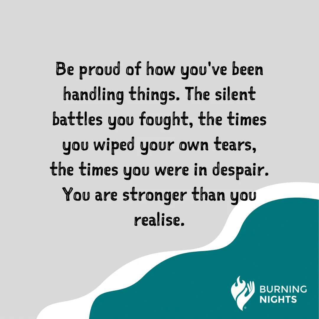 Thought of the day Be proud of how you've been handling things. The silent battles you fought, the times you wiped your own tears, the times you were in despair. You are stronger than you realise. #CRPS #chronicpain #chronicillness