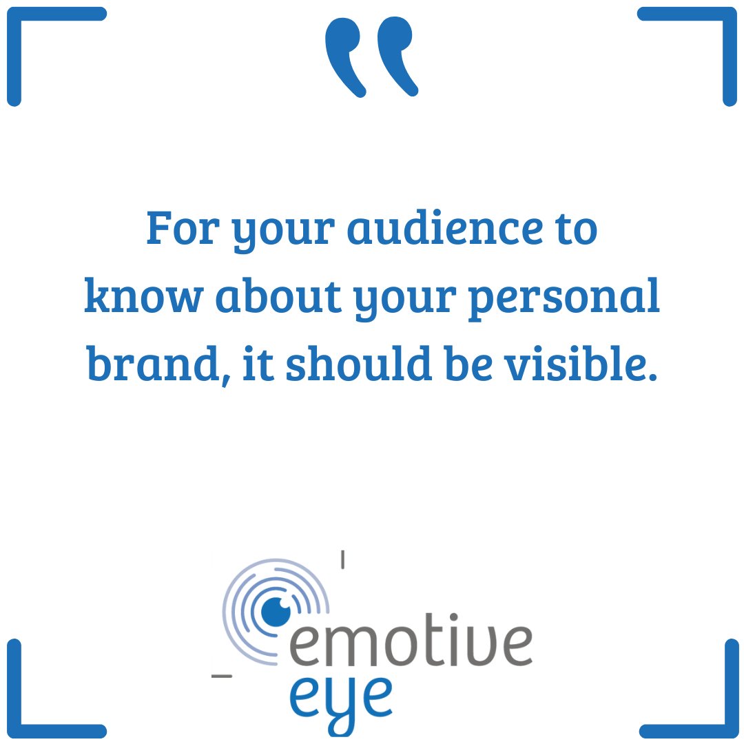 Investing in your personal brand is one thing, but it will have no affect if you don't get it - and yourself - out there!