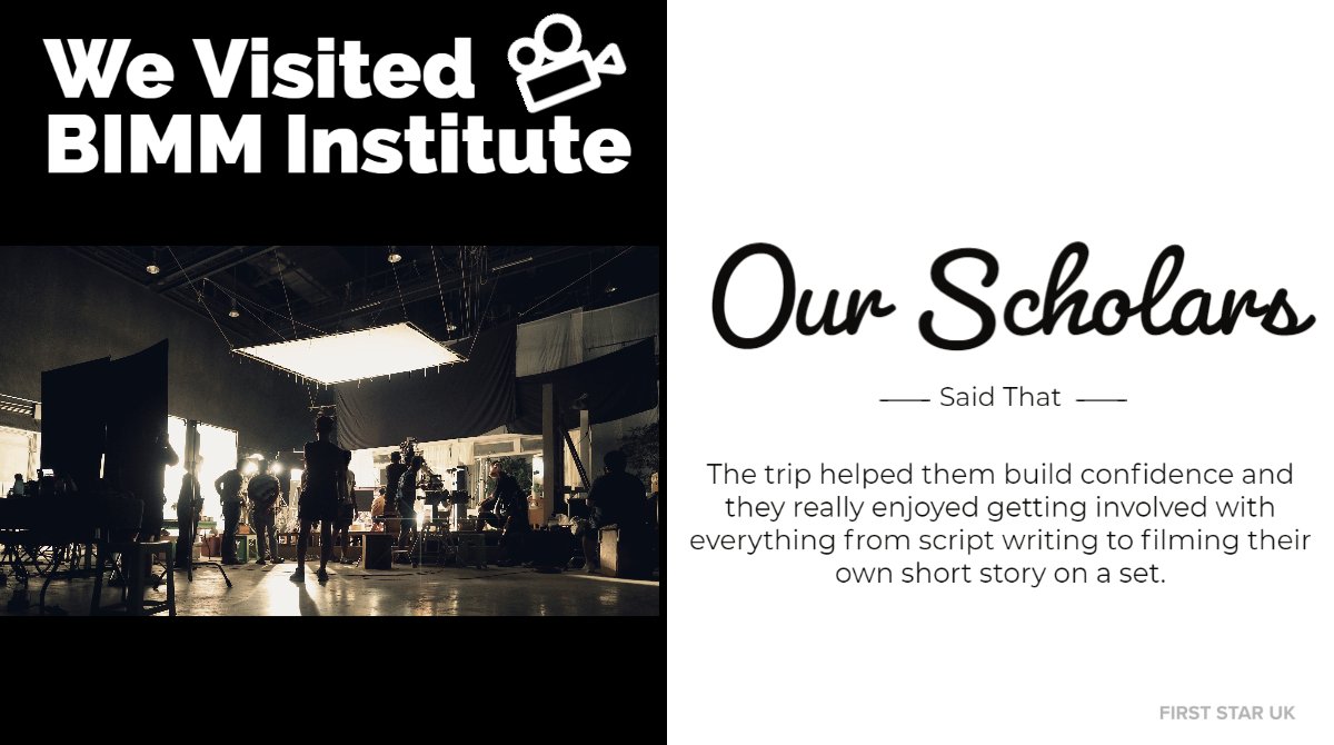 FirstStarUK's tweet photo. We Attended An In-Person Workshop Hosted By @BIMM_Institute And It Was Fantastic!
Our Young People Got To Make Their Own Film, Design Characters and Write Scripts. ๐
#fostercare #universitytaster #uniexperience https://t.co/bBpG7QaSM2
