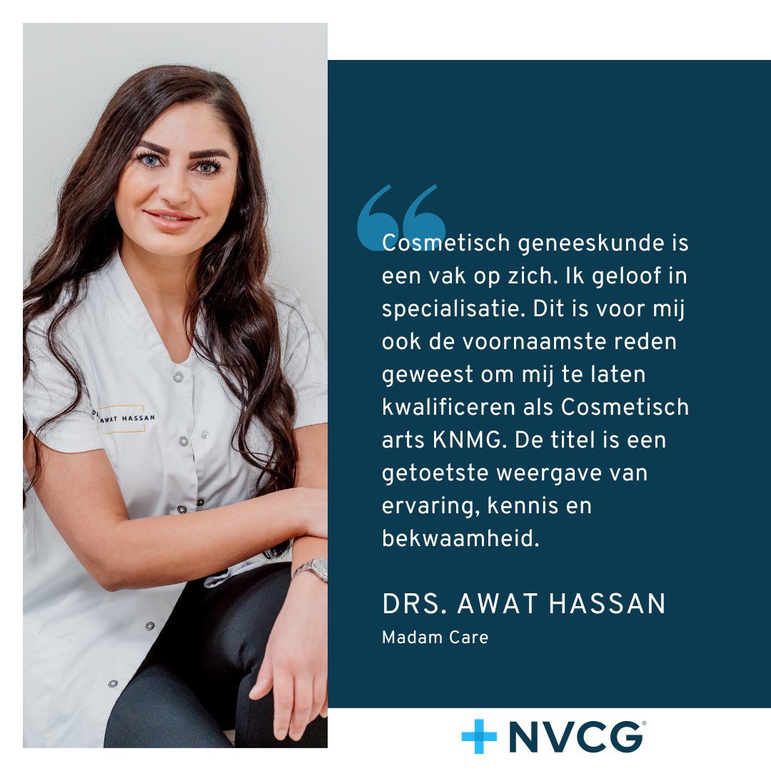 Drs. Awat Hassan is geaccrediteerd tot cosmetisch arts KNMG. 

“De titel cosmetisch arts KNMG draagt bij aan een kwalitatief, betrouwbaar en professioneel werkveld."

Ook cosmetisch arts KNMG worden? Volg dan de 2-jarige SOCG opleiding ➡️ socg.nl/opleiding/
