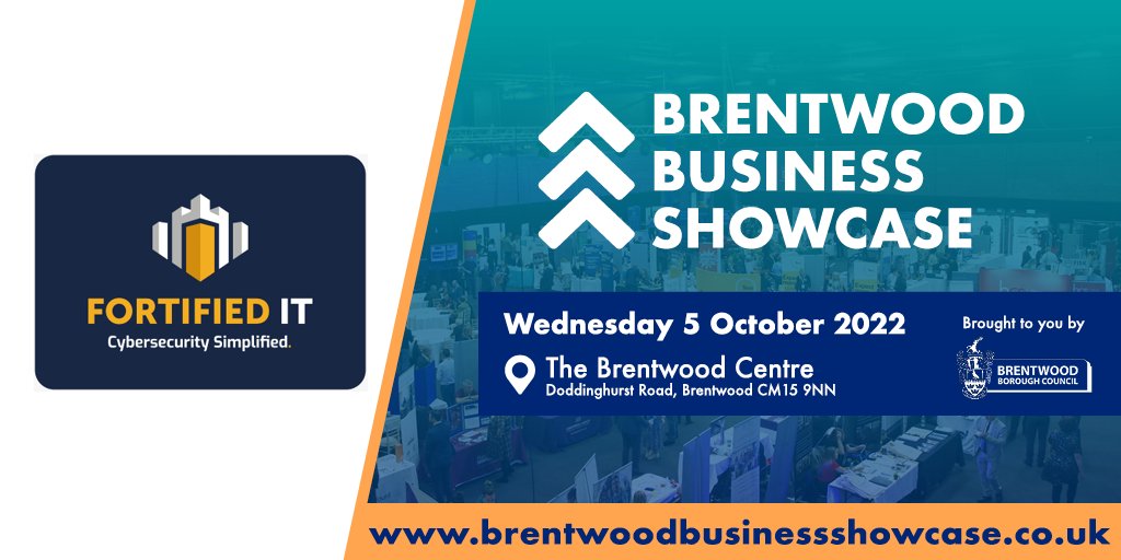 Come and visit the FORTIFIED team at the 2022 #Brentwood Business Showcase on 5th October! We'll be there to answer all your #cybersecurity questions. Free registration to attend the #event is now open: brentwoodbusinessshowcase.co.uk
#exhibition #networking