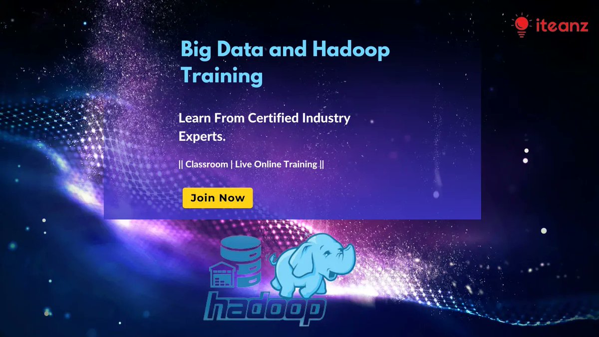 iteanzglobal's tweet image. 👉Are you Looking for the best Big data and Hadoop Training?
⭐️Let's get started and learn from the experts!
💻Live Online Training
Call Us Now at +918046810331
buff.ly/3j7HJRF
#iteanz #bigdataandhadoop #python #ml #datascience #vr #ar