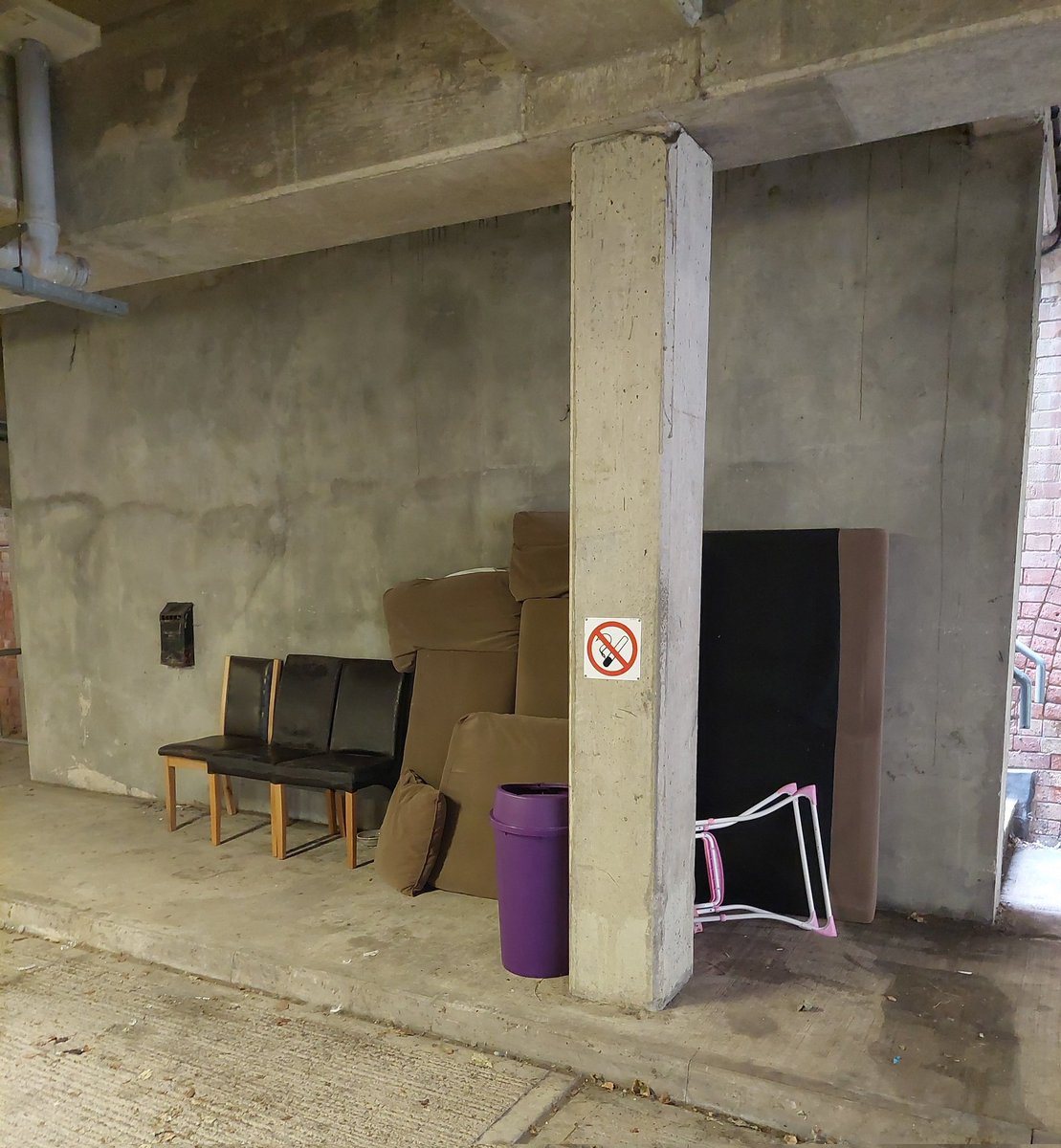 Gates have been raised for repair and bulk raised for removal at Derby Road, Nottingham @pa_housing #teampurple