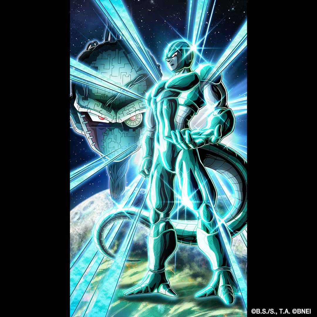 Dragon Ball Z Dokkan Battle The Lr Card Illustrations Of Super Saiyan Goku Amp Super Saiyan Vegeta And Metal Cooler Both Of Which Are Featured In Part 2 Of The
