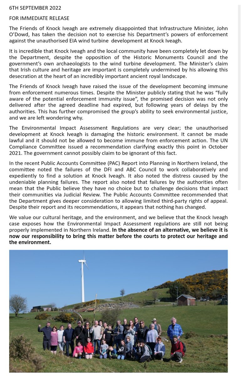 Save Knock Iveagh (@saveknockiveagh) on Twitter photo Exactly who is protecting the environment from unlawful & damaging developments if not the planning system you oversee <a href="/JohnODowdSF/">John O' Dowd</a>? #heritage #environment #responsibility #eiaregs #environmentaljustice #saveknockiveagh Exactly who is protecting the environment from unlawful & damaging developments if not the planning system you oversee <a href="/JohnODowdSF/">John O' Dowd</a>? #heritage #environment #responsibility #eiaregs #environmentaljustice #saveknockiveagh