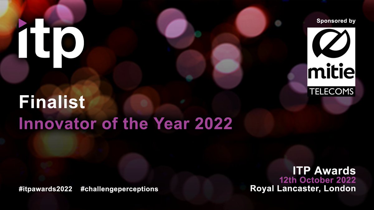 ITPnetwork's tweet image. Congratulations to the finalists in this year's Innovator of the Year Award, sponsored by Mitie

✨Nathan Dickson, BT
✨Max Smith-Creasey, BT
✨Matt Wilkie, INS Group

theitp.org/events/2022-aw… #ITPAwards2022 #challengeperceptions