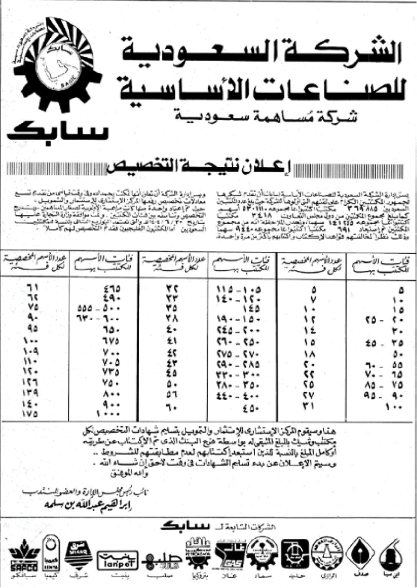THEWOLFOFTASI's tweet photo. في مثل هذا اليوم تأسست الشركة السعودية للصناعات الأساسية #سابك في 1977/01/04م .
 في عام 1404هـ الموافق (1984) طرحت 30% من أسهم الشركة للاكتتاب العام.

استحوذت شركة #أرامكو_السعودية على كامل حصة حكومة المملكة العربية السعودية، حيث تمت الصفقة يوم 16 يونيو 2020. 

#تاريخ_شركات_تاسي https://t.co/eFpdM5ve0x
