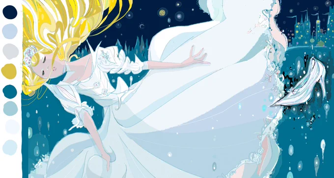 エクスナレッジ刊「ファンタジー配色アイデア事典」の為に描かれた全90枚の絵をこのアカウントで公開していっております。週一程度の更新になります二枚目はシンデレラから「魔法の解ける時」です#エクスナレッジ#ファンタジー配色アイデア事典#桜井輝子 